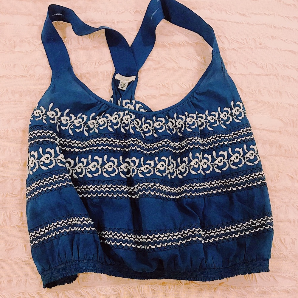 Cropped knit tank top
